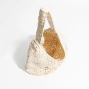 Handwoven Crochet Beach Bag for Woman Lightweight Knitted White Tote Handbag Summer