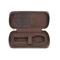 Brown travel case with a clear window on a white background, Obroi