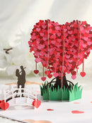 Heart Tree Greeting Card Valentine's Day Cards Valentine's Day Gifts