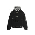 Men's Cotton Coats Hooded Faux Fur Metal Single Breasted Loose Solid Male Winter Jackets