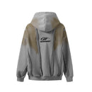 Winter Hoodie Jacket Patchwork Hooded Sweatshirt Fleece Coat