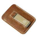 Genuine Leather Money Clip Wallet Card Holder Metal Men Slim Bills Cash Clips Clamp