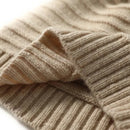 Cashmere Wool Knit Hat Ladies Winter Solid Warm Ear Protection Hat Cover Head Cap High-End Adult Accessories