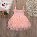 Summer Girl Dress Birthday Party Princess Dress Children Pleated Gown Flower Girl Wedding Tutu Fluffy Dress
