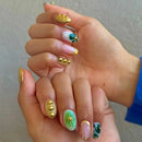 Short Almond Fake Nails Set Handmade Cute  Press-On Nails