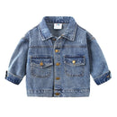 Spring Autumn Children Clothing Baby Pocket Outwear Jeans Handsome Kids Boys Denim Jacket