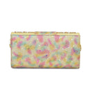 Multicolored patterned clutch bag on a white background, Obroi