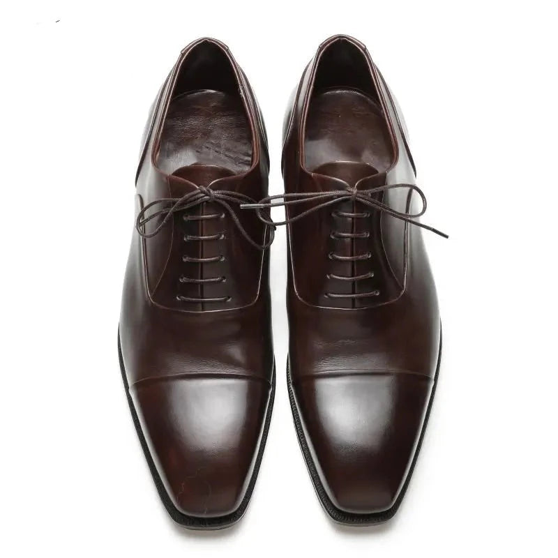 Oxford Elegant Men Dress Shoes Handmade Formal Office Man Shoe Business Designer Genuine Leather Shoes Men