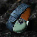 Handmade Glacier Blue Genuine Leather Strap Soft and Ultra-thin Head Bracelet