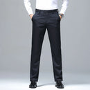 Casual Straight Pants Mens Light Thin Ice Silks No Ironing Trouser Fashion Business Quick Dry Pant Summer