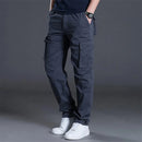 Spring Autumn Men's Cargo Pants Cotton Casual Pants Men Straight Solid Trousers Man Streetwear