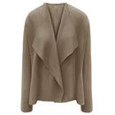 Pleats Fish Scale Pleated Long Sleeved Cardigan Short Jacket Women Casual Coats