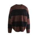 Mink Striped Men Pullover Sweater Autumn Winter