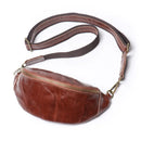 Genuine leather chest bag for men casual crossbody bag waist bag.
