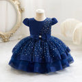 Sparkling Baby Girls Princess Dress Striped Summer Christmas Wedding 6M-4 Years