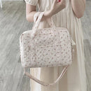 Mommy Bag Storage Bag Shoulder Bag Cotton Quilted Floral Portable Handbag Lightweight Crossbody Bag