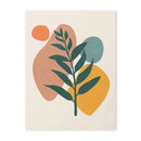 Minimalist Bohemian Poster Orange Palm Leaf Sun Mountain Wall Art