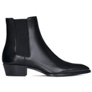 Men Chelsea Boots Handmade Black Business Casual Classic Mid-heel  Men Boots