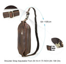 Genuin Leather Men Chest Bag Vintage Sling Bag For Men Crossbody Travel Single Shoulder Bag