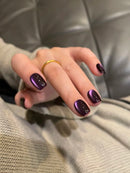 Winter Nails Blue Black Red Glass Bead Crystal Cat Eye Gel Nail Polish Sparkling Nail