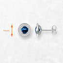 Light of Luna Blue Ear Studs Earring Europe Jewerly For Women Gift In 925 Sterling Silver