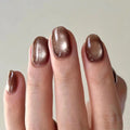 Cat Eye Nail Art Short Square Chic Fake Nail Detachable Finished False Nails Press on Nails