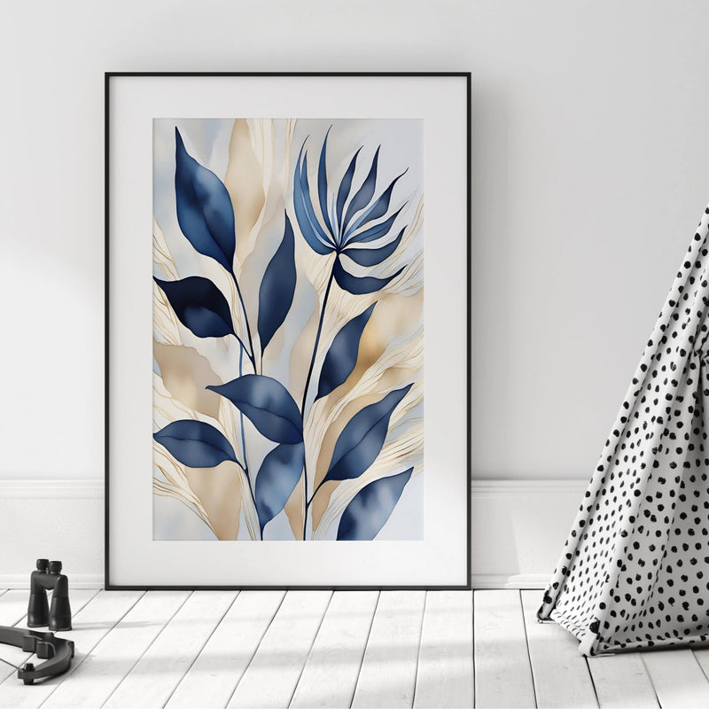 Retro Botanical Abstract Modern Leaves Art Poster Canvas Painting Wall Prints Picture for Living Room Home Decor