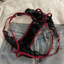 Lace G Strings Low Waist Seamless Panties with Sheer Mesh Panels for a Sensual Fit