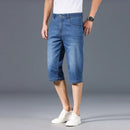 Summer Jeans Shorts Men Thin Soft Straight Short Denim Trouser Men