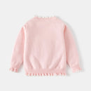 Children Autumn Clothes Baby Girls Sequin Butterfly Pullover Knitwear Tops Kids Cotton Warm Sweater