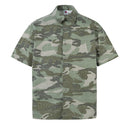 Camouflage Men Shirts Patchwork Loose Lapel Top Tees Oversized Streetwear Summer Shirt