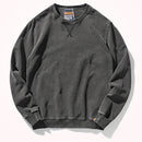 Autumn Winter Fall American Casual Hoodies for Men Heavy Washed Pullovers Knitted Loop Sweatshirt