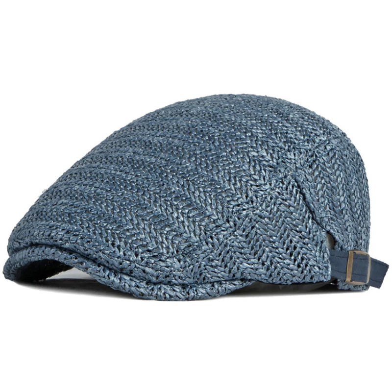 Berets Breathable Straw Spring Summer Sun Hat Beret Hat Adjust Ivy Flat Cap Unisex Beret Cap