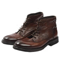 Mens Genuine Leather Motorcycle Boots Casual High Top Shoes Autumn Ankle Boots Men