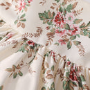 Baby Girls Summer Dress Kids Floral Printed Princess Ball Gowns Children Casual Vintage Frocks Toddlers Soft Cute