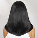 7x5 Lace Pre Layered Bob Wig Human Hair with Curtain Bang Pre Cut Pre Bleached Glueless Wig