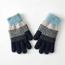 Women's Knitted Gloves Cycling Gloves Warm Thickened Anti Cold Touch Screen Finger Count