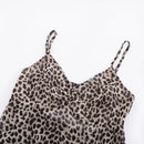 Women's Leopard Camis Ruffle Hem Flowy Tank Top Casual Summer Tops