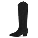 Women Knee-High Boots Autumn Winter Thick High Heels Real Leather Shoes