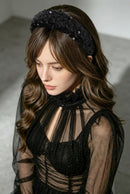 Women Unique Sparkly Headband Hand‑Sewn High‑Crownhair hoop Daily Hair Accessory