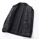 Spring Autumn Winter Models Men's Blue Denim Jacket High Street Black Jacket Man
