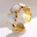 Bohemia Love Heart Stainless Steel Rings for Women Girls Open Finger Jewelry Rings for women