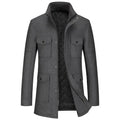 Winter Men Casual Woolen Coats Thicker Warm Cashmere Trench Long Jackets Quality Male Overcoats