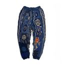Spring Autumn Winter Man Tide Dark Punk Retro Knitted Spliced Pants