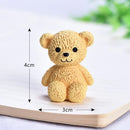 Resin Kawaii Bear Figurines Miniature Craft Fairy Garden Ornament Miniature Dollhouse Home Decoration Accessories