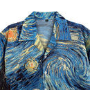 Hawaiian Shirts Retro Van Gogh Starry Night Short Sleeve Button Up Tops