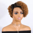 Hair Wigs Long Pixie Cut Curly Bob Side Part Lace Front For Women Remy Hair Wigs
