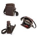 Genuine Leather Men Mini Crossbody Messenger Traveling Casual Small Shoulder Bag Male Handbag