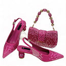 Essential for Banquets Wedding Lady Shoes and Mini Bag Set In Stock Elegant Heels with Matching Purse
