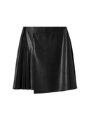 Mini Skirt Women Autumn Winter Irregular High Waist Faux Leather Skirt Female Clothing